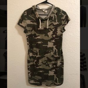 Fragile - Camo Hoodie Dress